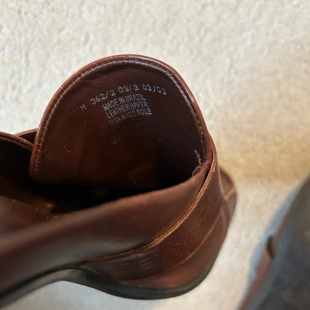 Franco Sarto y2K vintage heeled mule brown leather 9.5 - Picture 5 of 7